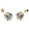 Arranview Jewellery Orecchini a bottoncino in oro giallo 9 carati con zirconia cubica e Oro giallo, colore: White, cod. AV-CZ17-NEW