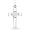 EDELIND Ciondolo Croce 585 oro bianco Uomo Donna Croce in oro 14 carati Altezza 18 mm Ciondolo a croce satinato con scatola regalo per gioielli