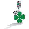 LES FOLIES DI PAOLA GRIECO Charm Quadrifoglio coccinella portafortuna ciondolo pendente in argento 925 - Les Folies per Pandora