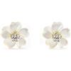 Monde Petit Orecchini per Bambini fiore madreperla - oro giallo 18k (750) - Scatola Regalo - Certificato di garanzia