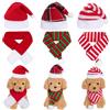 WEITAPYT Costume Natalizio per Gatti Cani, 6pcs Cappello di Natale e sciarpa, Cappello Natalizio per Cani Gatto con Sciarpa, Abbigliamento Adatto a Gatti e Cane di Piccola e Media Taglia (B)