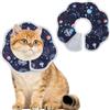 Fjquamitix Collare per gatti morbido e impermeabile, collare per gatti dopo l'intervento - Collari per gatti e cani, regolabile con velcro, 3 taglie (XS, S, M)