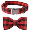 Unique style paws Collare per cani con papillon staccabile, collare regolabile per cani con fiocco per cani o gatti di taglia piccola, media e grande, XXS-XL