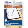Avery 11313 Divisori prestampati con linguetta, 12 linguette, 8 1/2 x 5 1/2, bianco