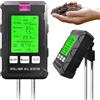 HOSPAOP Tester di Umidità del Suolo 6 in 1 - Dispositivo di Misurazione Digitale con pH, Temperatura, Umidità, Luce, Fertilità, Igrometro - per Prato, Giardino, Piante Esterne e Agricoltura