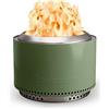 Solo Stove Braciere Senza Fumo Yukon con Supporto 2.0 | Caminetto trasportabile, Combustione della legna, Cassetto per la cenere rimovibile, Acciaio inossidabile, 50,5 x 68,5 cm, 20 kg, Olivo