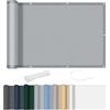 AXT SHADE Frangivisto Balcone Protezione 80x400cm Impermeabile Copri Ringhiera Balcone Privacy Frangivento Protezione UV con Occhielli e Fascetta per Terrazza Esterno-Grigio Chiaro
