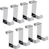 pawpoem Set 8 Ganci Porta in Acciaio Inossidabile, Ganci Bagno, Universali per Bagno e Camera, Ganci Appendiabiti e Gancio Accappatoio Doccia, Salvaspazio Appendino da Porta per Asciugamani e Accessori