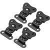 QUARKZMAN 4Pezzi Farfalla Twist Latch, 1.97 Pollici Lega Molla Twist Latch Keeper Toggle Clamp Farfalla Draw Latch per Custodia Valigie Scatole di Legno, Nero