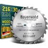Bayerwald Werkzeuge - Lama per sega circolare HM per legno - Ø 216 mm x 2,6 mm x 30 mm | denti negativi alternati (24 denti) | per troncatrice e sega a croce | NL: 2/7/42