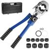 QWORK® Pinza per Crimpatrice Tubi, Pinza Crimpatrice Idraulica TH16, TH20, TH25, TH26, TH32 e V12, V15, V18, V22, V28 mm, per Tubi Alluminio-plastica e Tubi Acciaio Inossidabile