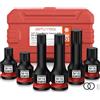 GETLITOOL Set 6PZ 1/2 Inch Bussola a Brugola XZN M14 M16 M18 in Acciaio 42CR-MO, Corredo di Bussole a Impatto Lungo 45mm/78mm, 6x Bussole Dodecagonali per Avviatore con Valigetta