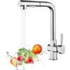 Süßren Rubinetto Lavello Cucina,Rubinetto Cucina Con Doccetta Estraibile,Due Tipi Di Getto D'Acqua,Rubinetto Cucina Orientabile 360°,Miscelatore Cucina In Acciaio Inossidabile Cromato