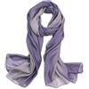 Sawekin Sciarpa da donna Stola Foulard Estate Gradiente di colore Stola per abito da sera festivo matrimonio sposa sciarpa di seta/sciarpa di cotone tutto l'anno, Lilla/Grigio, Taglia unica