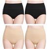wirarpa - Slip da Donna in Cotone, a Vita Alta, Copertura Completa, Confezione Multipla - - M
