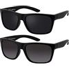 La Optica B.L.M. Occhiali da sole da uomo UV400 Sport, confezione singola/doppia, Set di 2 bicchieri opachi, colore grigio sfumato, M
