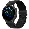RUIMAYA Cinturini per Smartwatch Compatibili con Garmin Vivoactive 6/5/3/Venu 2 Plus, Cinturino per Orologio in Nylon Intrecciato per Vivomove 3/Sport/Style/Luxe/Trend/HR (Nero, 20mm)