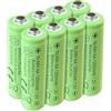 SPMST Batterie ricaricabili NI-MH AA 1,2 V 1200 mAh Nimh ricaricabili per luci solari, capacità fino a 1000 tempi (8 confezioni)