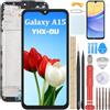 YHX-OU 6.5 Incell Display LCD con Telaio per Samsung Galaxy A15 SM-A155F A155M A155P A155R LCD Schermo Touch Screen Digitizer Assemblea E Strumenti di Installazione+1 Pezzo Vetro temperato