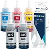 LCL T664 664 Inchiostro Compatible con epson 664 Flacone di Inchiostro multipack Compatible con epson ET-2500 ET-2550 ET-2600 ET-2650 ET-3600 ET-4500 ET-4550 ET-14000 ET-16500 L100 L110 L120 (5Pack)