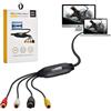 Amtake, convertitore da VHS a digitale, scheda di acquisizione video USB 2.0 con dispositivo di acquisizione audio video, convertitore da VHS Mini DV Hi8 DVD VCR a digitale per Mac, PC, supporto