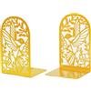 CNK Premium Metal Bookends for Home Office - Heavy Book Stoppers, Decorative Book Shelves (Hummingbird Gold)