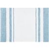 Madison Park - Tappeto da spa, reversibile, 100% cotone, a righe, ultra morbido, impermeabile, antiscivolo, assorbente, ad asciugatura rapida, per vasca, doccia e bagno, 50,8 x 76,2 cm, colore: Blu