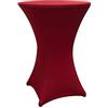 Lumaland Copertura per tavolo alta di ricezione rotonda, tovaglia per mangia in piedi, protezione tavolo da cocktail, diametro 80-85 cm, rosso