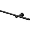 GARDINIA Set di bastoni per tende Sol, a 1 binario, set completo di stili con materiale di fissaggio, bastone per tende estensibile, Ø 16/19 mm, 120-210 cm, metallo, nero-nichel