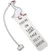 Lyreh Segnalibri Carini, Segnalibro Acciaio Inox Motivo Silly Goose per Uomo Donna Accessori Pratici Lettura per Bambini Adolescenti Adulti Amanti Libri (Argento)