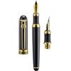 Lanxivi Duke D2 - Penna stilografica con pennino fine e pennino capacitivo aggiuntivo (pennino piegato) e convertitore, set di penne per calligrafia