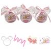 Ingrosso e Risparmio Bomboniera Nascita 10 Scatoline Plexiglass Topolino 12 Bustine Confetti Rosa 12 Bigliettini Bimbo Personalizzabili Compleanno Battesimo Gadget (Fai da Te - Femmina)