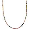 SINGULARU - Collana Altea Dots Tourmaline Syra. Catena in Acciaio con Finitura Placcata Oro 18 Kt. Motivo Pietre Naturali. Lunghezza 35 cm + 5 cm. Gioielli da Donna