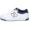 New Balance BB480LWN 480 Uomo, White Navy EU 37