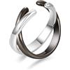 PHNIBIRD Ear Cuff Uomo Nero da Piercing Finti Unisex Ipoallergenici Orecchini con Clip Regalo di Compleanno
