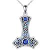 YAFEINI Collane Wiccan Pagane/Pentagramma con Pietra di Luna in Argento Aterling Celtica con Ciondolo Amuleto Gioielli da Strega Talismano Regalo per Donna Uomo (F)