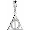 HARRY POTTER Sterling Silver Deathly Hallows Slider Charm with Crystal Elements by The Carat Shop