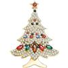 KristLand Spilla Albero di Natale Vintage con Cristalli Scintillanti e Smalto Decorativo Accessorio Elegante per Sciarpe e Abiti Regalo Compleanno e FESTIVITÀ