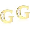 Carissima Gold Orecchini Pendenti da Donna in Oro 9K (375) con Zirconia Cubica (0.032 ct) e Perla