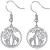 CHENGHONG Orecchini a forma di giraffa, in argento Sterling 925, ipoallergenici, con design a forma di nodo celtico, idea regalo per donne, madre e figlia, 18mm/0.70inch, Argento sterling