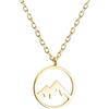 SOFIA MILANI - Collana da Donna in Argento 925 - Placcata in Oro - Ciondolo a Montagna - N0760