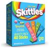 SINGLES TO GO! Skittles Singles To Go Tropical Flavors Variety Pack, confezione da 40 pezzi, miscela di bevande in polvere, zero zucchero, a basso contenuto calorico, contiene 4 gusti: