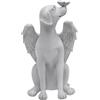 UOCAI Statua Commemorativa per Cani E Gatti per Lapide, Animale Domestico Che Dorme Mai Abbandonato con Ali d'Angelo, Cane d'Angelo Decorazione da Giardino in Poliresina