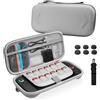 NEWDERY Custodia per Nintendo Switch 2, Custodia rigida protettiva di grande capacità con tracolla e 12 slot per schede di gioco, Borsa da viaggio portatile per accessori Switch 2, Grigio