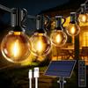 HeiPard Catena luminosa a LED Solare per Esterni, 10m, 16 + 1 G40, Dimmerabile, 3 Modalità, Telecomando per esterni, Resistente alle Intemperie, Luce Bianca Calda, Impermeabile, per giardino, balcone