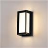 MOKEKA Applique LED da Parete 15W, Esterno/Interno, IP65 Impermeabile, Lampada Moderna in Alluminio, Luce da Parete per Ingresso, Terrazza, Giardino, Materiale PC + Alluminio (Luce Naturale-4000K)