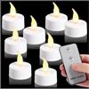 com-four® 8x Lumini LED con telecomando - candele a luce bianco caldo - lumini elettrici per decorazioni suggestive, tavolo & finestra (8 pezzi con telecomando)