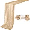 BOUBONI 1 runner da tavolo in chiffon, color pelle, 3 m, 89 x 304 cm (35 x 120 pollici), in chiffon, per feste di compleanno, matrimoni, baby shower