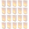 HERCHR 20 Pezzi Sacchetti Portacandele Luminari, Lanterne di Carta Resistenti alla Fiamma con Cuori, Lanternine a Tea Light per Matrimoni, Halloween, Ringraziamento
