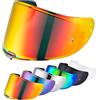 VCOROS Visiera Casco per FF327 Challenger,Visiera Lente Per Casco Moto,Sostituzione della Visiera della Lente del Casco del Parabrezza del Motociclo per Il Casco Integrale (Rosso cromato)